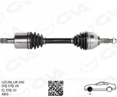 ÖN AKS SOL RENAULT KOLEOS HY 2.0 DCI A-T 08-14