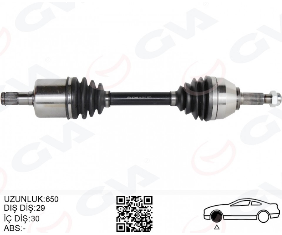 ÖN AKS SOL RENAULT KOLEOS HY 2.0 DCI A-T 08-14