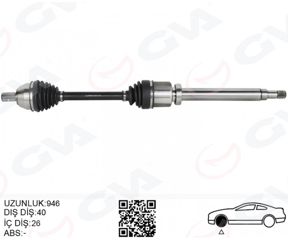 ÖN AKS KOMPLE SAĞ FORD MONDEO IV 2.0 TDCI-1.6 TDCI 07>14- GALAXY 2.0 TDCI 07>14 S-MAX 2.0 VOLVO S60 II D3-D4-D5 12>15 S80 II 2.5 T -2.0 TDCI -2.4 D- D5 V60 D3 -D4-D5-2.4 D5 V70 III D3