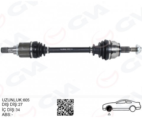 ÖN AKS KOMPLE SOL FORD FOCUS III 1.6 TI 11> 17 BENZINLI