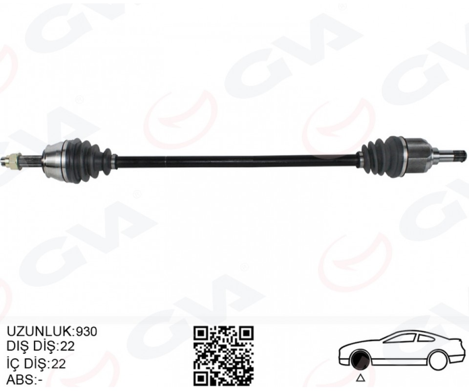 KOMPLE AKS SAG ON FIAT DOBLO 119.223 1.4 01-10