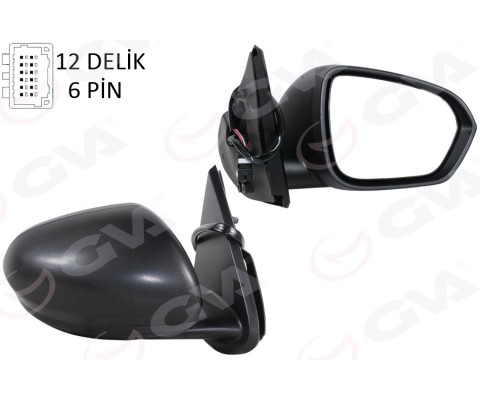 DIŞ DİKİZ AYNASI SAĞ ELEKTRİKLİ ISITMALI SENSÖRLÜ DACIA DUSTER 17-10 12H7P VM-6805EHSR