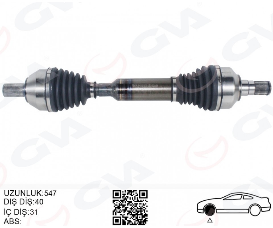 ÖN AKS KOMPLE SOL VOLVO XC60 2.4 D 08 >16 XC60 I 2.0 T OTOM 09>12 XC60 I 3.2 AWD 10>15 XC60 I D3 D4 10>14 XC60 I T6 AWD 10>17 4 4