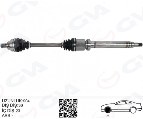 ON AKS KOMPLE SAG FOCUS II 1.6- 1.8 TI 04>11 C MAX 1.6 1.8 TI 05>11 BENZINLI VOLVO S40 II 1.6 05>12 V50 1.6 05>12