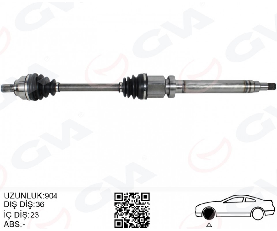 ON AKS KOMPLE SAG FOCUS II 1.6- 1.8 TI 04>11 C MAX 1.6 1.8 TI 05>11 BENZINLI VOLVO S40 II 1.6 05>12 V50 1.6 05>12