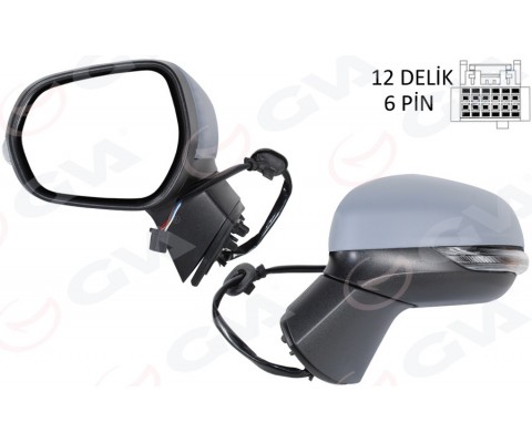DIŞ DİKİZ AYNASI SOL ELEKTRİKLİ ISITMALI ASTARLI CONVEX PUMA 19-