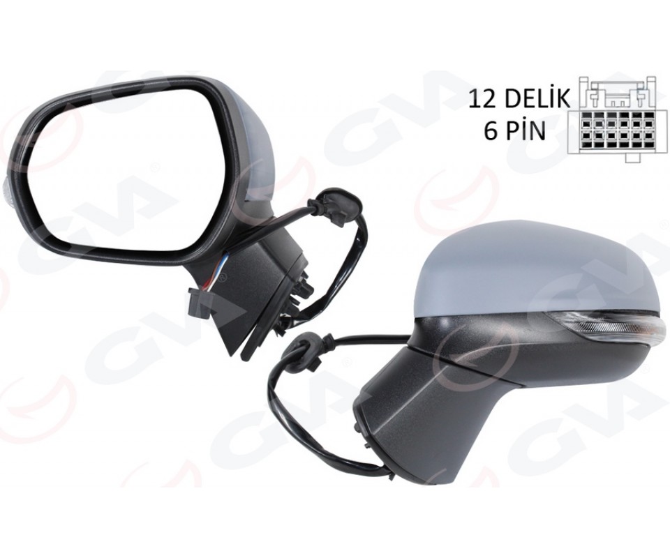 DIŞ DİKİZ AYNASI SOL ELEKTRİKLİ ISITMALI ASTARLI CONVEX PUMA 19-