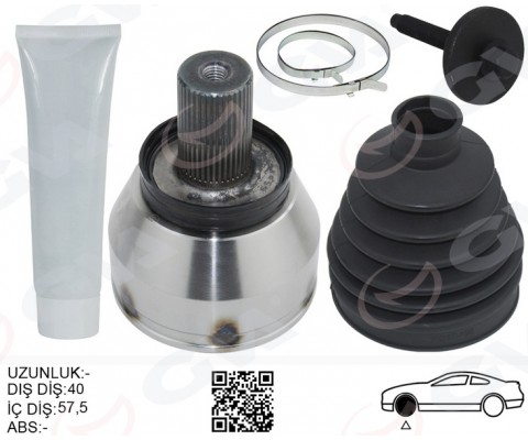 AKS KAFASI DIŞ ÖN SAĞ-SOL S60 II 10>V70 III 07-16 GALAXY 2.0 TDCi 06-15 MONDEO IV 2.0 TDCI 07-14