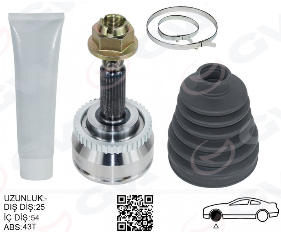 ÖN AKS KAFASI DIŞ SAĞ-SOL VOLVOS40 I 97>04 1.8 V40 I 97>04 1.8
