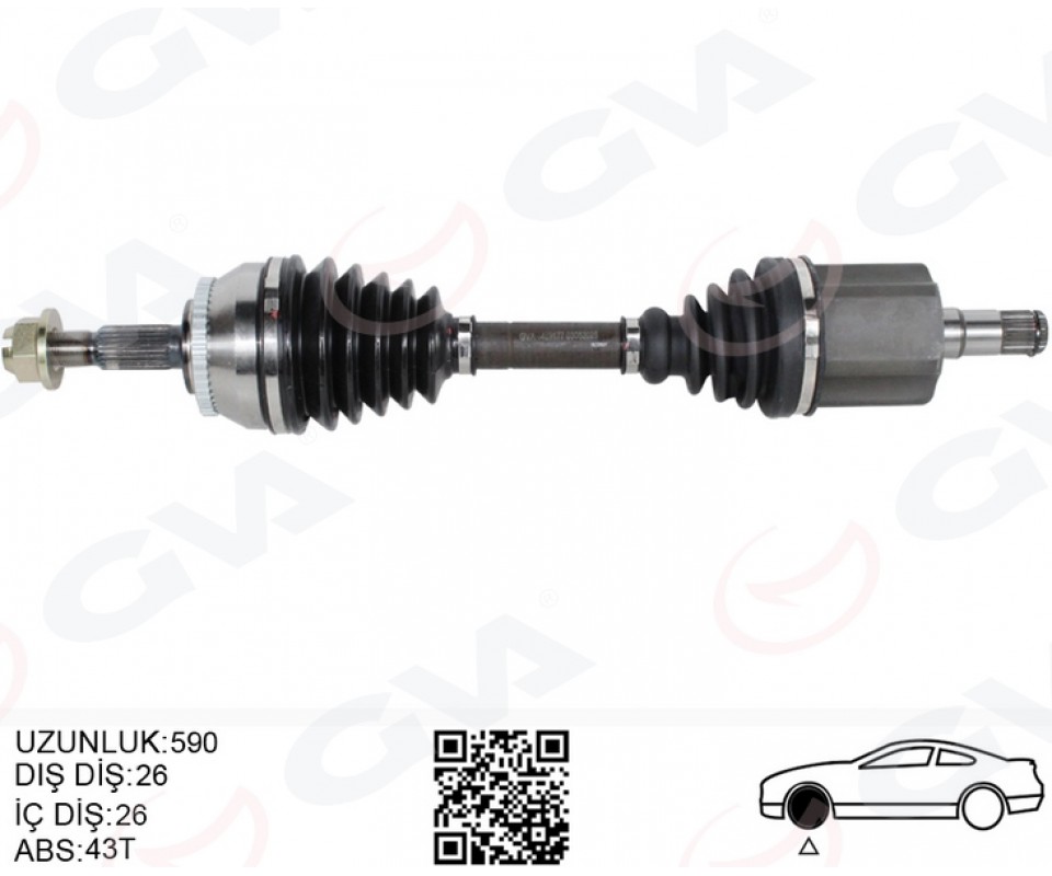 ÖN AKS KOMPLE SOL VOLVO S40 I V40 I 1.8-2.0 97>04