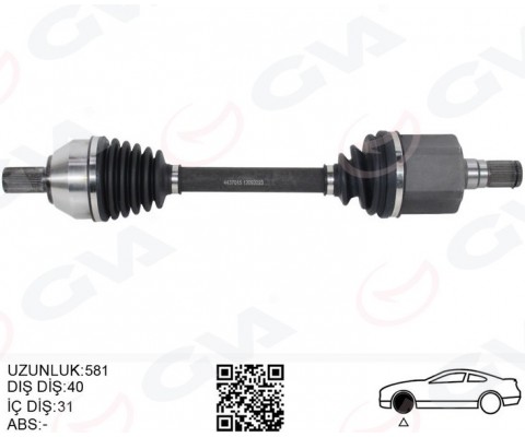 ÖN AKS KOMPLE SOL FORD MONDEO 2.0 TDCI 07>14 OTOM.