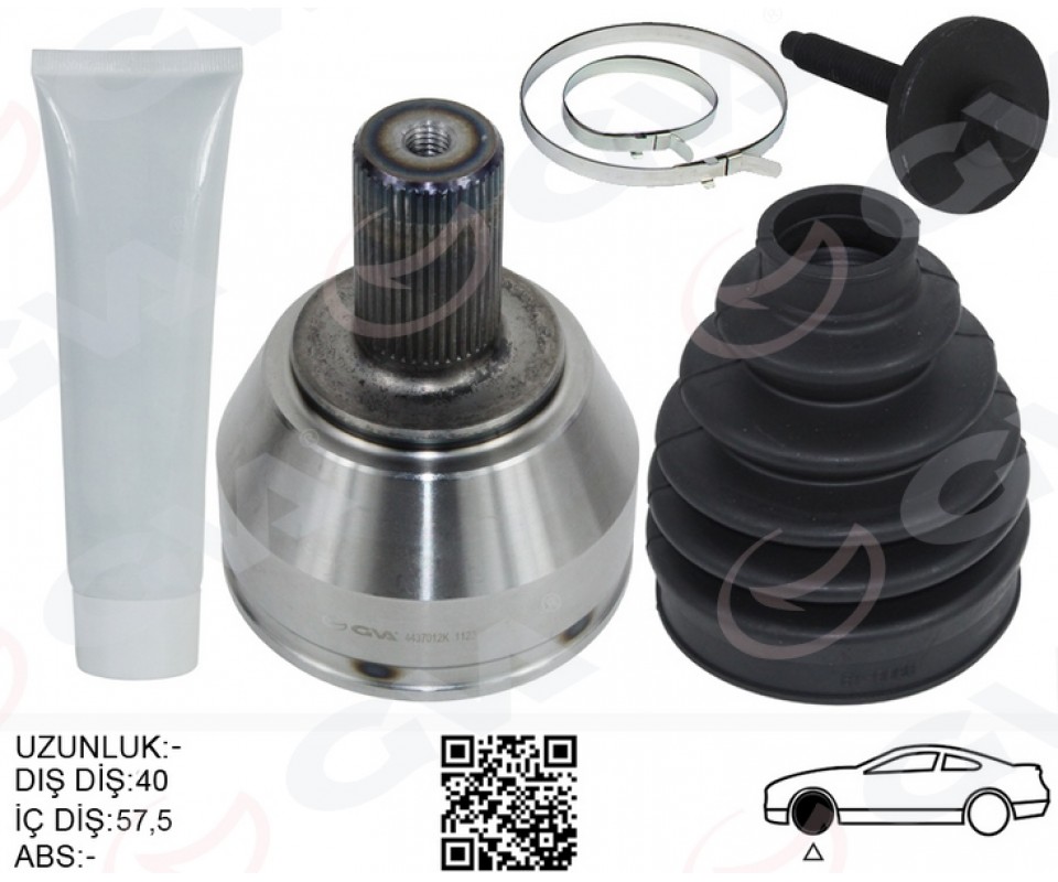 ÖN AKS KAFASI DIŞ SAĞ-SOL MONDEO IV 07>14 S MAX GALAXY 06>15 1.6TDCI-2.0TDCI VOLVO V60 I T5 13>18 V70 III D3-D4 10>15 XC60 I D3-D4 09>14