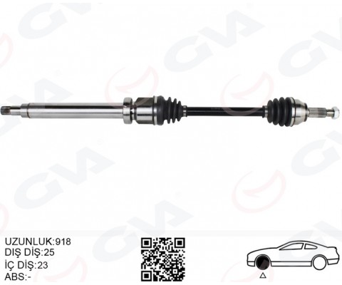 ÖN AKS KOMPLE SAG FIESTA V 1.4 TDCI 02>08 FUISON 1.4 TDCI FIESTA VII 08>12 1.25-1.4TDCI- 1.5 TDCI-1.6 TDCI B-MAX 14> 1.4TI