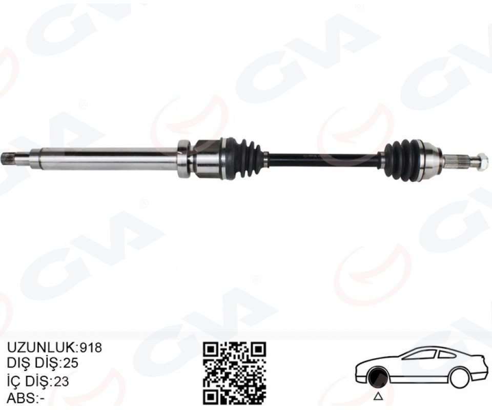 ÖN AKS KOMPLE SAG FIESTA V 1.4 TDCI 02>08 FUISON 1.4 TDCI FIESTA VII 08>12 1.25-1.4TDCI- 1.5 TDCI-1.6 TDCI B-MAX 14> 1.4TI