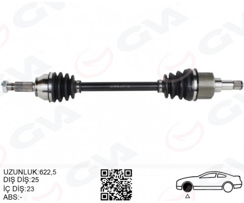 ÖN AKS KOMPLE SOL FORD FIESTA / FUSION 1.4TDCI / 1.6TDCI 02>11