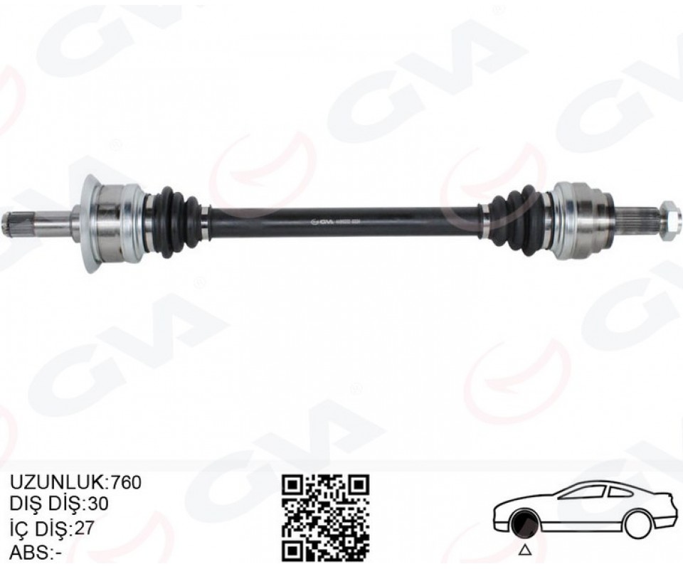 KOMPLE AKS ARKA SOL BMW N20 F10 F12 F13 F06 760MM DİŞ 30 DİFERANSİYEL DİŞ 27