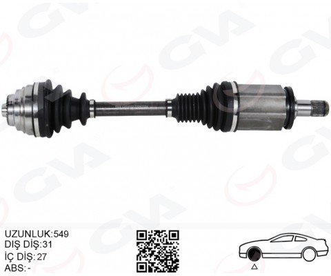 KOMPLE AKS ÖN SOL BMW F20 F22 F30 F32 F33 F34 F36 xDrıve 549MM