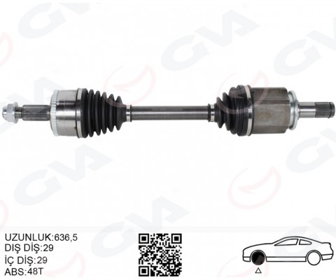 KOMPLE AKS ÖN SOL DISCOVERY 3 L319 DISCOVERY 4 L319 R.R SPORT I L320 636.5MM