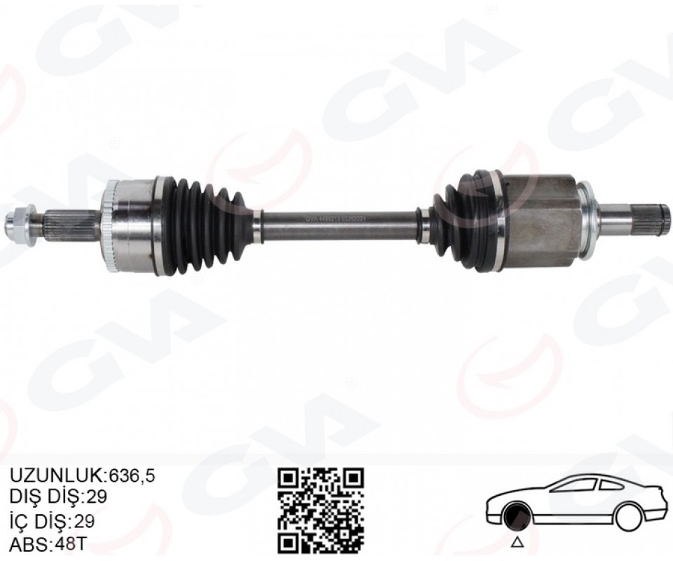 KOMPLE AKS ÖN SOL DISCOVERY 3 L319 DISCOVERY 4 L319 R.R SPORT I L320 636.5MM