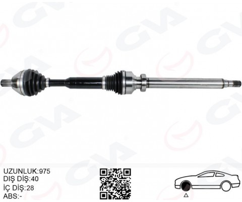 ÖN AKS KOMPLE SAG VOLVO XC60 I 10>15 D3-D4-T5-T6 XC60 II 15> D4 OTOMATİK ŞANZIMAN 8 VİTES