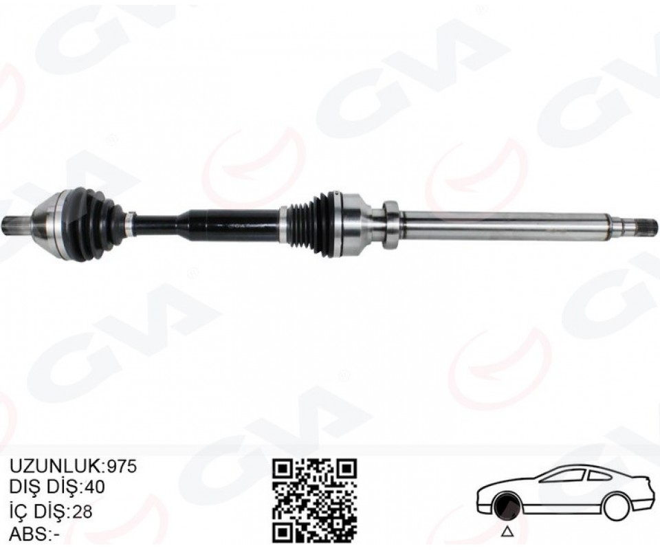 ÖN AKS KOMPLE SAG VOLVO XC60 I 10>15 D3-D4-T5-T6 XC60 II 15> D4 OTOMATİK ŞANZIMAN 8 VİTES