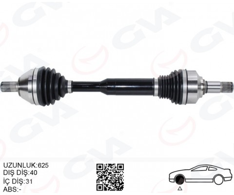 ÖN AKS KOMPLE SOL VOLVO XC60 I 15>17 D4-D3 MANULE 6 VİTES