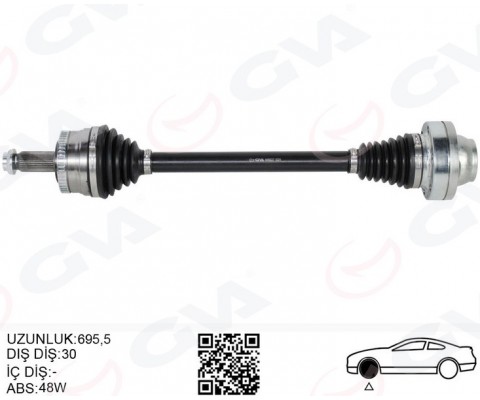 KOMPLE AKS ARKA SAĞ/SOL RANGE ROVER 3 VOGUE L322 02>12 692MM
