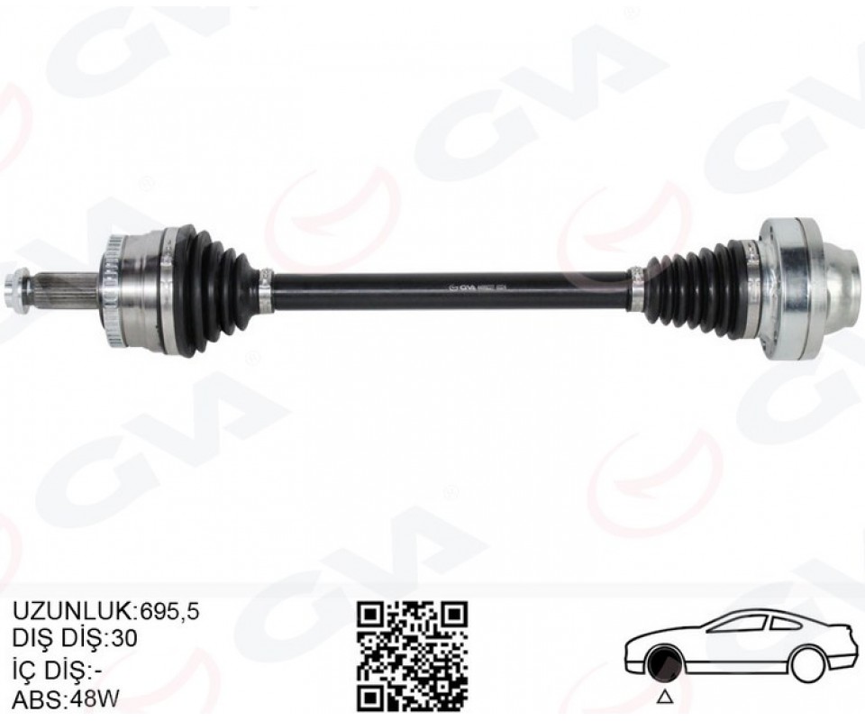 KOMPLE AKS ARKA SAĞ/SOL RANGE ROVER 3 VOGUE L322 02>12 692MM