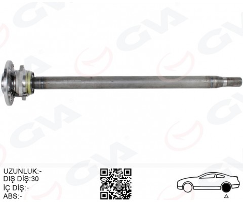 AKS MILI ARKA SAG KALIN UZUN 892mm MERCEDES SPRINTER B906 . VW CRAFTER 30-35-50 Z:29-30 PORYALI