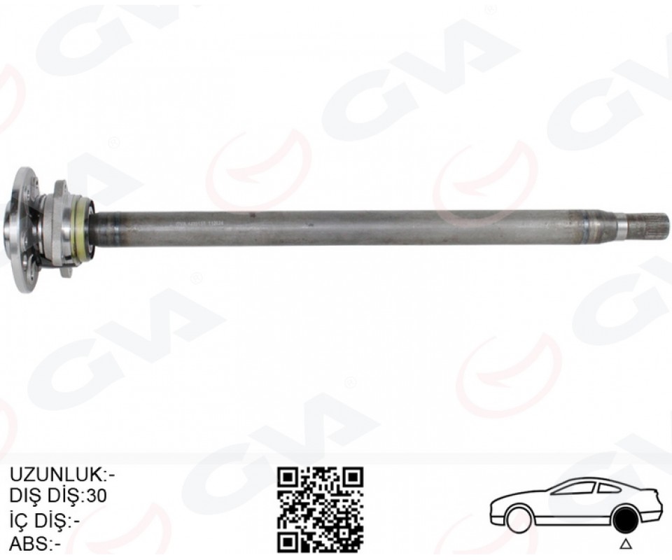 AKS MILI ARKA SAG KALIN UZUN 892mm MERCEDES SPRINTER B906 . VW CRAFTER 30-35-50 Z:29-30 PORYALI