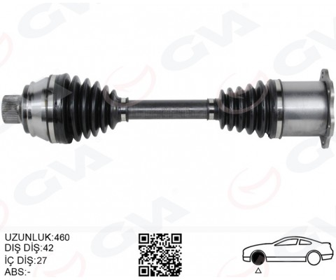 KOMPLE AKS SAĞ/SOL AUDI A4-A5 1.8TFSI-2.0 TDI 08-