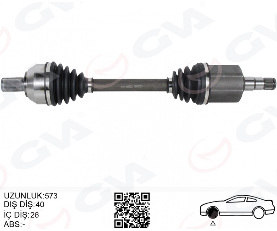 ÖN AKS KOMPLE SOL VOLVO S60 II 15> V60 I 15> V70 III 15> D2-T3-T4 OTOM. SANZIMAN 8 VITES