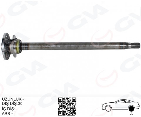 AKS MILI ARKA SOL KALIN KISA 840mm MERCEDES SPRINTER B906 . VW CRAFTER 30-35-50 Z:29-30 PORYALI