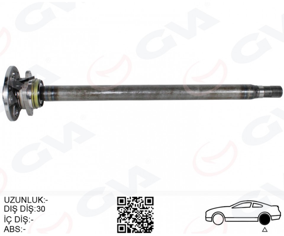 AKS MILI ARKA SOL KALIN KISA 840mm MERCEDES SPRINTER B906 . VW CRAFTER 30-35-50 Z:29-30 PORYALI