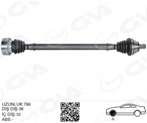 KOMPLE AKS SAĞ DÜZ VİTES GOLF5-GOLF6-JETTA-A3-LEON 1.6 BENZİNLİ