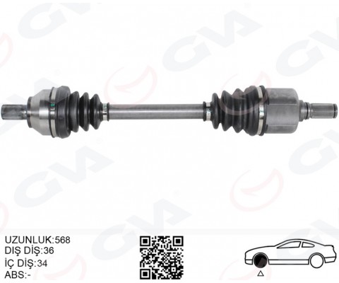 ÖN AKS KOMPLE SOL FOCUS II 04>09 1.6 TDCI CVT OTOM. DIZEL