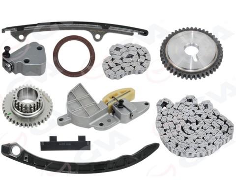 EKSANTRİK ZİNCİR SETİ NISSAN X-TRAIL 2.0L QR20 T30 01-06 2.5L QR25DE T30 01-06 / PRIMERA 2.0L QR20 P12 03-> 10 PARÇA