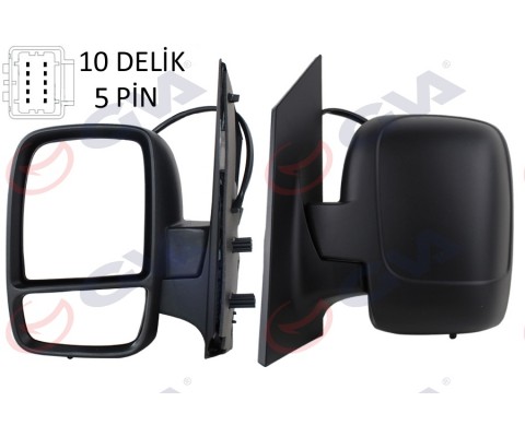 DIŞ DİKİZ AYNASI SOL SCUDO-EXPERT 07> ELEKTRİKLİ ISITMALI KONVEKS 5 FİŞ VM-6116EHL
