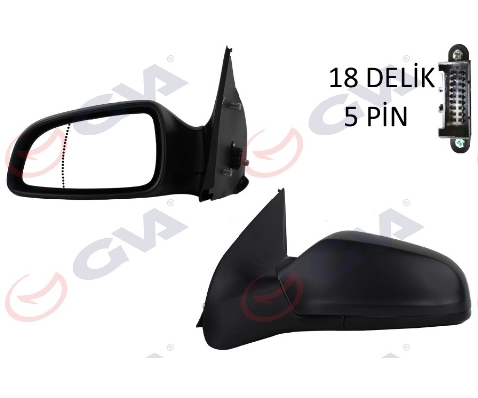 DIŞ DİKİZ AYNASI SOL ASTRA H 04> ELEKTRİKLİ ISITMALI ASFERİK 5 FİŞ VM-968EHAL