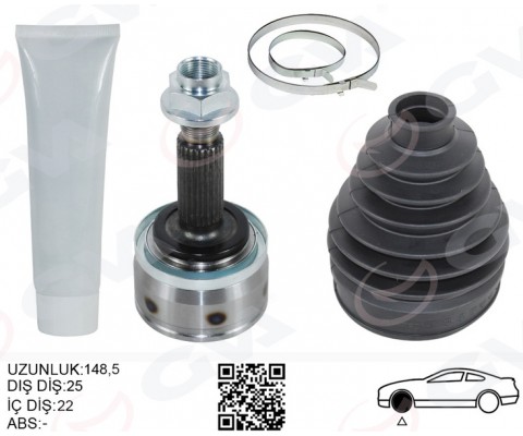 AKS KAFASI DIŞ HYUNDAI BAYON 1.0L 1.4L G3LE G4LC 21-> / KIA RIO. STONIC 1.4L G4LC 19-> 25x22x52.5