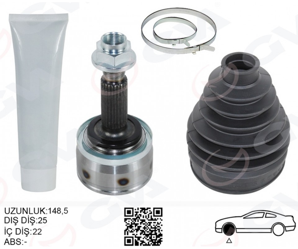 AKS KAFASI DIŞ HYUNDAI BAYON 1.0L 1.4L G3LE G4LC 21-> / KIA RIO. STONIC 1.4L G4LC 19-> 25x22x52.5