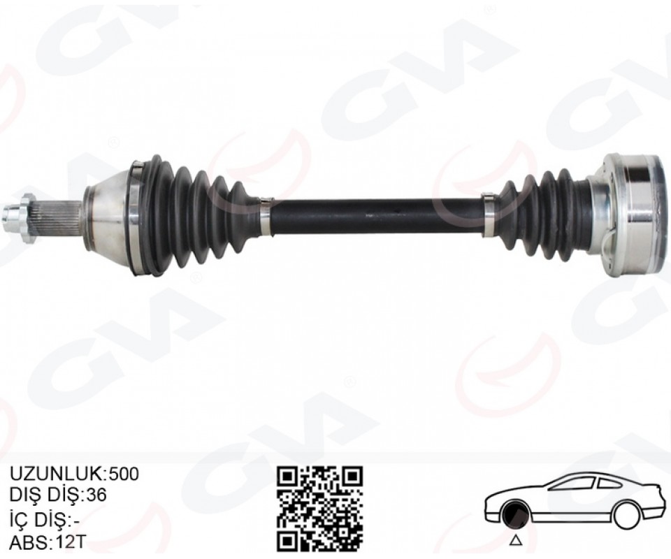 KOMPLE AKS SOL POLO-IBIZA-FABIA 1.4 16V 01-12 500mm