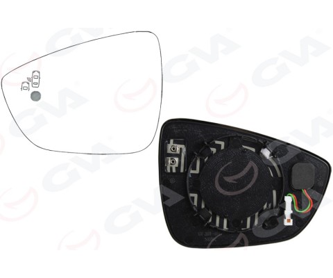 DIŞ DİKİZ AYNA CAMI SOL FOCUS IV 18> KÖR NOKTALI