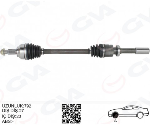 KOMPLE AKS SAG ON RENAULT LAGUNA II BG0/1 1.6i 16v M-T JH3 01-07
