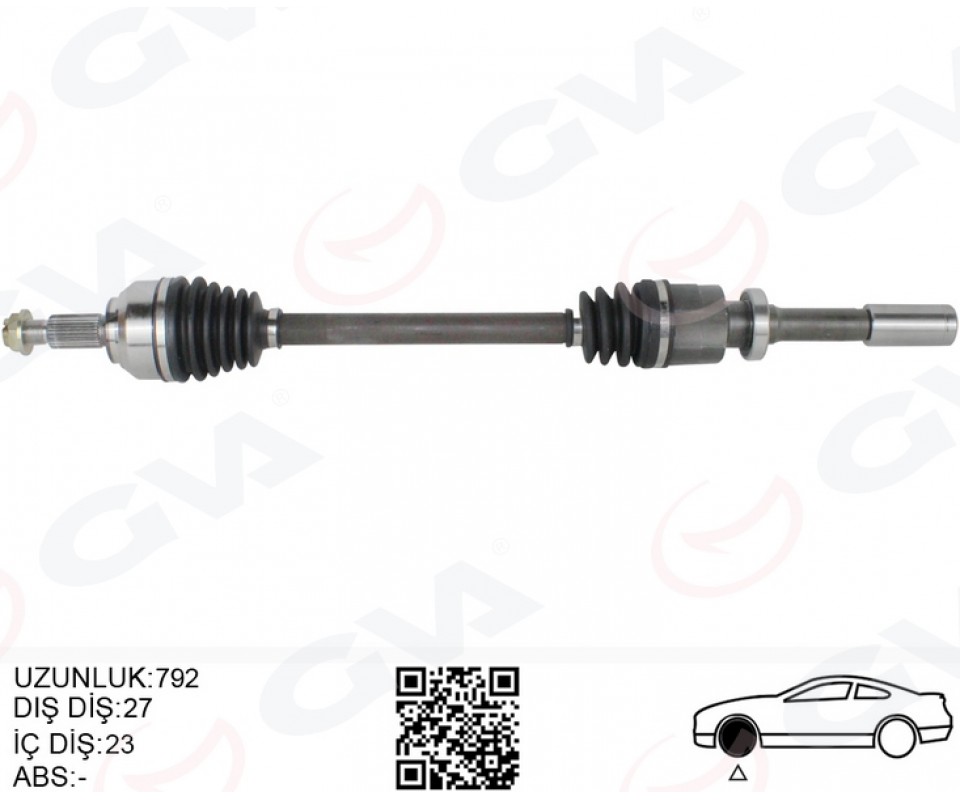 KOMPLE AKS SAG ON RENAULT LAGUNA II BG0/1 1.6i 16v M-T JH3 01-07
