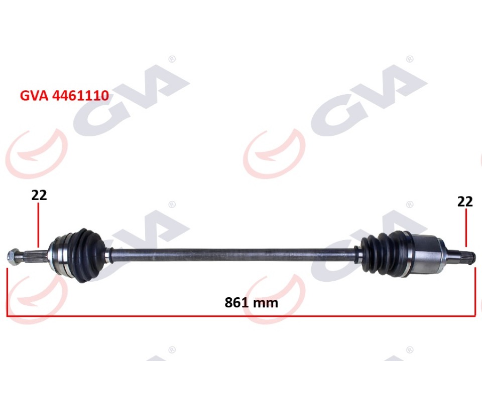 KOMPLE AKS SAĞ SKODA FAVORIT 1.3 89-94 865mm