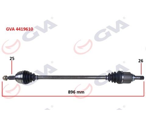 KOMPLE AKS SAĞ DACIA DOKKER 12>21 LODGY 12>21 1.5dCi 1.6 896mm