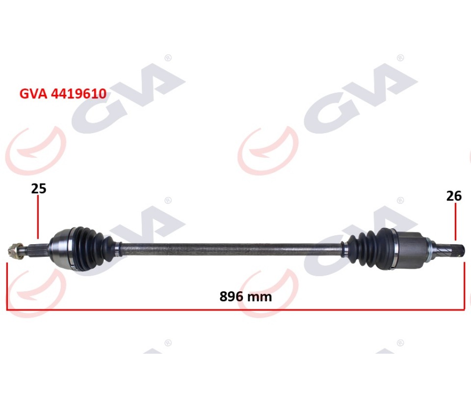 KOMPLE AKS SAĞ DACIA DOKKER 12>21 LODGY 12>21 1.5dCi 1.6 896mm