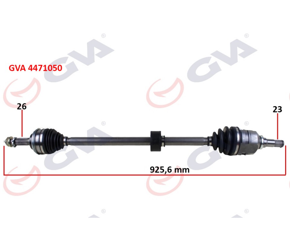 KOMPLE AKS SAĞ TOYOTA COROLLA 1.6L 4A-FE AE101 AE111 92-00 / 1.3L 2E EE100 EE111 94-00 ABS SİZ ARAÇLAR İÇİN 26X23 KOMPLE BOY 925.6MM