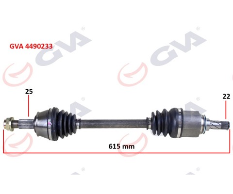 KOMPLE AKS SOL CORSA D 1.3 CDTI 06 > DTJ 615mm
